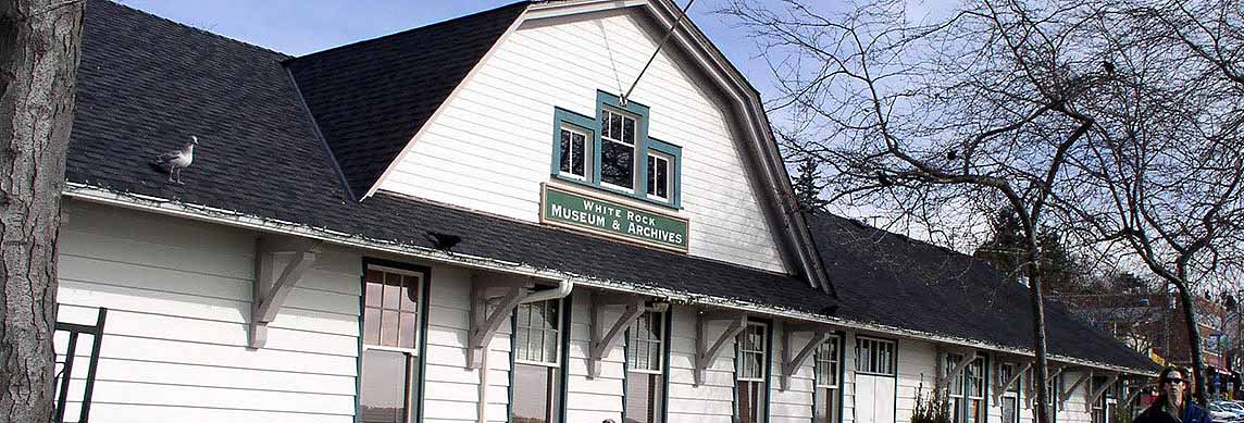 White Rock Museum and Archives at the Train Station Building on the beach